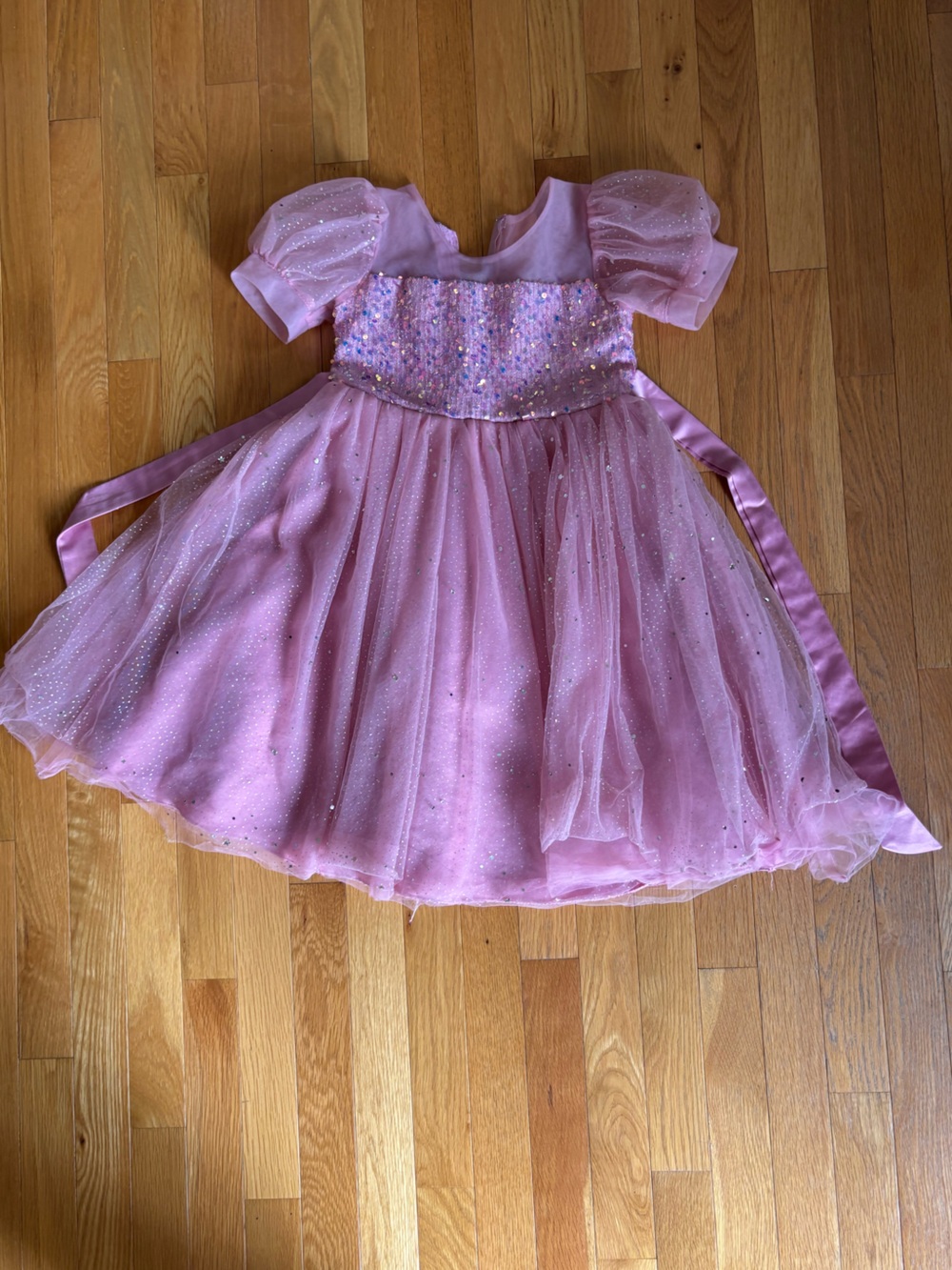 Pink Sparkle Tulle Kids Costume Dress